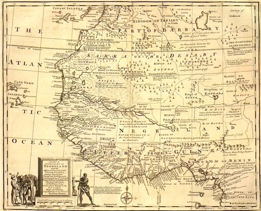 1747 Map — Negroland and the Kingdom of Judah